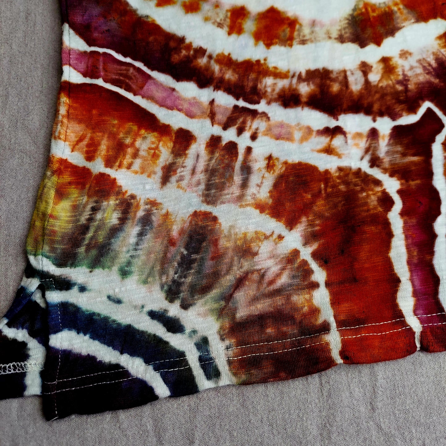 Short Sleeved Henley - Women's XL - Geode, Jewel Rainbow