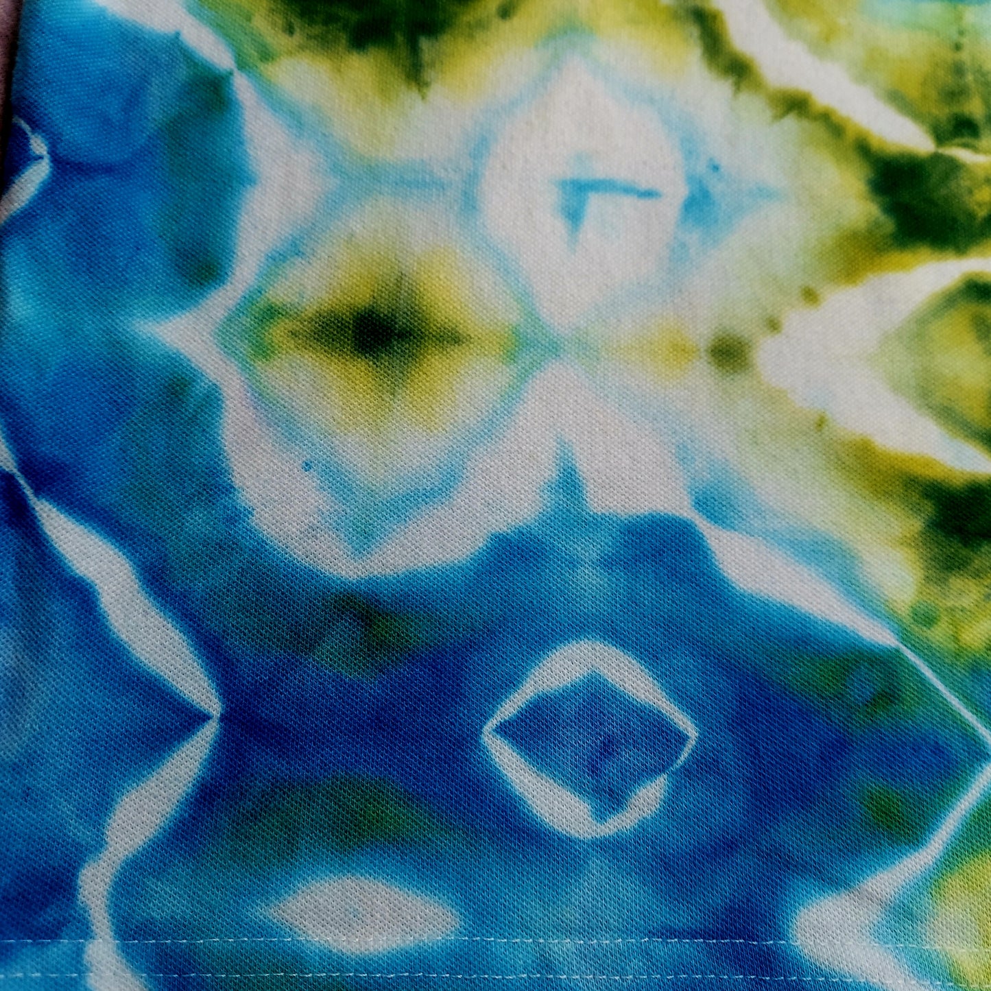 Short Sleeve Polo - Children's XS (4-5) - Glitch, Blue/Green