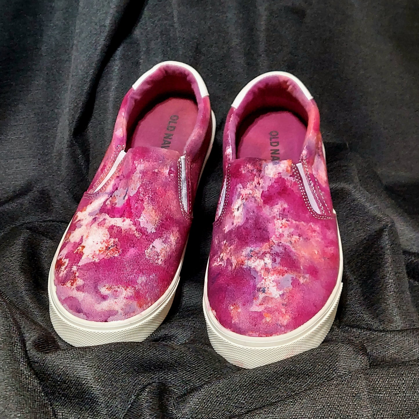 Canvas Shoes - Unisex, Slip-On - Bordeaux Red